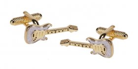 Cufflinks - Guitar Gold